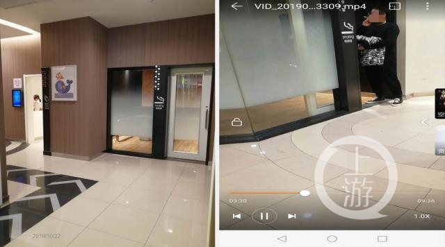 永旺梦乐城河北燕郊儿童主题商场内，多处母婴室与吸烟室相邻。   本文图均为 上游新闻 图